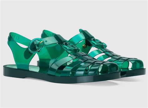 gucci plastic sandals blue|Gucci sandals original.